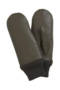 Ichi Nilla leather mittens Forest Night