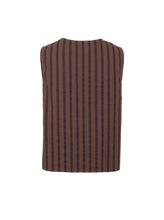 Load image into Gallery viewer, Black Colour Mallu seersucker stripe s/l top Espresso
