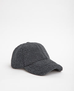 Yerse shearling baseball hat Anthracite