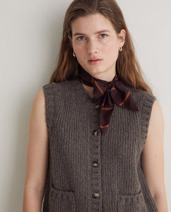Yerse Patch pocket knit gilet Anthracite