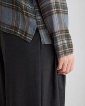 Load image into Gallery viewer, Yerse Plaid print pussy bow tie blouse Multi colour

