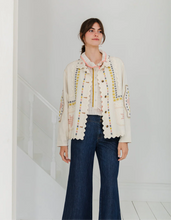 Load image into Gallery viewer, Bonté Genevieve ric rac and emboidered detail jacket Ecru
