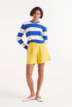 Load image into Gallery viewer, Compañia Fantastica striped fine knit sweater Blue White
