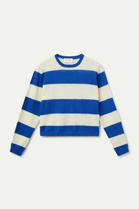 Compañia Fantastica striped fine knit sweater Blue White