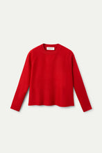 Load image into Gallery viewer, Compañia Fantastica Flared cut lightweight knit Red
