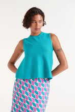 Load image into Gallery viewer, Compañia Fantastica Flared sleeveless knit Jade
