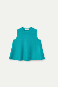 Compañia Fantastica Flared sleeveless knit Jade