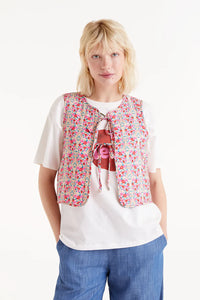 Compañia Fantastica Sugar print bow gilet Multi