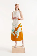 Load image into Gallery viewer, Compañia Fantastica Jaguar print statement dress Ecru
