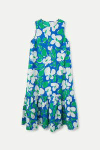 Campañia Fantastico Bosco floral print sundress Blue Green