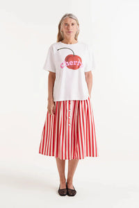 Compañia Fantastica Cherry print t shirt White