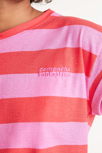 Compañia Fantastica Striped t shirt Red Pink