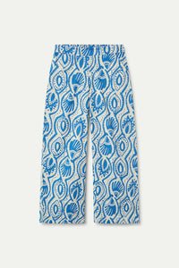 Compañia Fantastica Aquaria printed trouser Aegean Blue