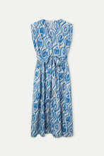 Load image into Gallery viewer, Compañia Fantastica Aquaria printed midi dress Aegean Blue
