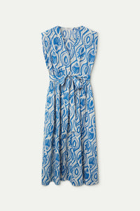 Compañia Fantastica Aquaria printed midi dress Aegean Blue