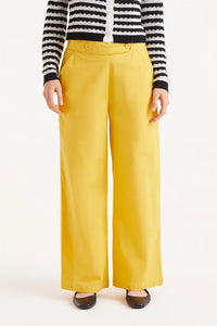 Compañia Fantastica Button detail waist trouser Yellow