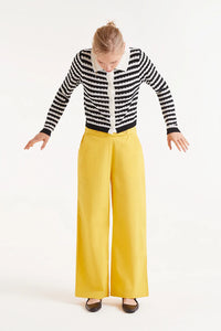 Compañia Fantastica Button detail waist trouser Yellow