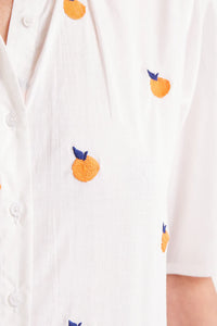 Compañia Fantastica Oranges embroidered shirt White