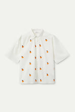 Load image into Gallery viewer, Compañia Fantastica Oranges embroidered shirt White
