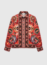 Load image into Gallery viewer, An'ge Sarina border print shirt Aubussy Red
