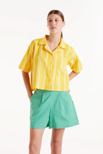 Load image into Gallery viewer, Compañia Fantastica Oxford cotton striped shirt Yellow White
