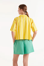 Load image into Gallery viewer, Compañia Fantastica Oxford cotton striped shirt Yellow White
