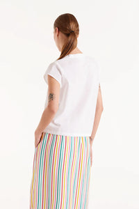 Compañia Fantastica Pineapple embroidered shirt White Green