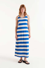 Load image into Gallery viewer, Compañia Fantastica Stripe 11 jersey vest dress Marine Blue White
