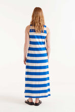 Load image into Gallery viewer, Compañia Fantastica Stripe 11 jersey vest dress Marine Blue White
