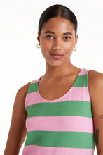 Load image into Gallery viewer, Compañia Fantastica Stripe 13 jersey vest dress Pink Green
