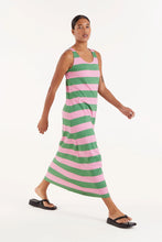 Load image into Gallery viewer, Compañia Fantastica Stripe 13 jersey vest dress Pink Green
