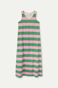 Compañia Fantastica Stripe 13 jersey vest dress Pink Green