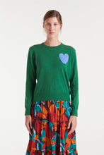 Load image into Gallery viewer, Compañia Fantastica Heart knit Green
