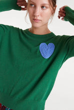Load image into Gallery viewer, Compañia Fantastica Heart knit Green
