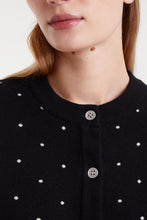 Load image into Gallery viewer, Compañia Fantastica Jacquard mini dots cardigan Black White

