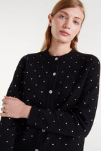 Load image into Gallery viewer, Compañia Fantastica Jacquard mini dots cardigan Black White

