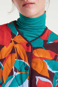 Compañia Fantastica Ponziana print quilted jacket Multi Leaves