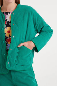 Compañia Fantastica Quilted cord jackets Green