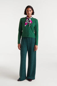 Compañia Fantastica Rose button cardigan Green