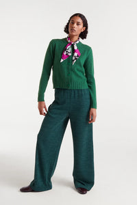 Compañia Fantastica Rose button cardigan Green