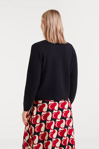 Compañia Fantastica Heart pocket detail cardigan Black