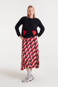 Compañia Fantastica Heart pocket detail cardigan Black