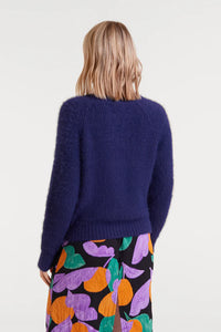 Compañia Fantastica Textured fluffy knit Blue