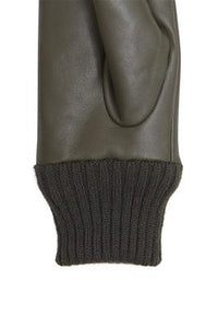 Ichi Nilla leather mittens Forest Night