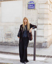 Load image into Gallery viewer, Yerse Suede leather single breasted Blazer Chocolate
