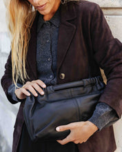 Load image into Gallery viewer, Yerse Suede leather single breasted Blazer Chocolate
