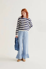 Load image into Gallery viewer, Compañia Fantastica striped cardigan Navy Cream - CW CW 
