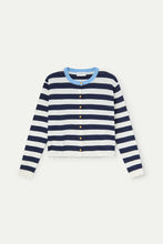 Load image into Gallery viewer, Compañia Fantastica striped cardigan Navy Cream - CW CW 
