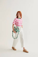 Load image into Gallery viewer, Compañia Fantastica striped Tee Pink - CW CW 
