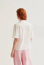 Load image into Gallery viewer, Compañia Fantastica Cherry embroidered cotton blouse White - CW CW 

